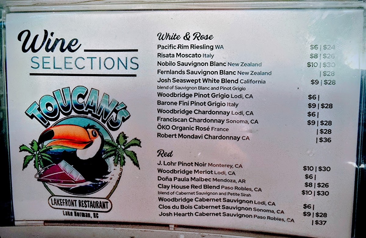 Menu Toucan's Lakefront-1