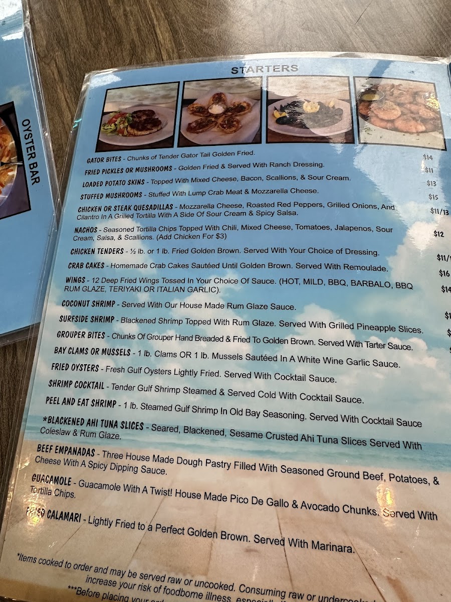 Menu Toucan's Lakefront-5