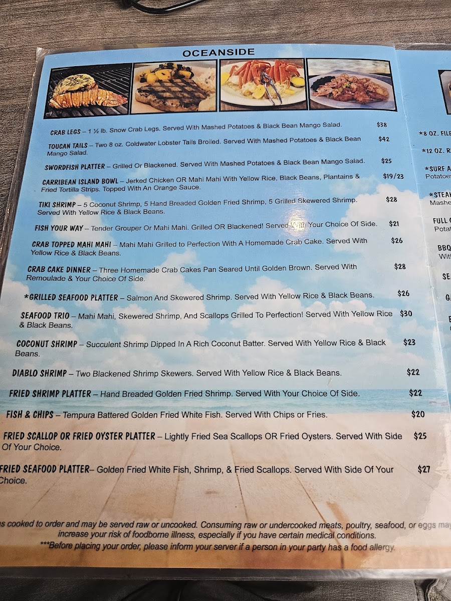 Menu Toucan's Lakefront-6