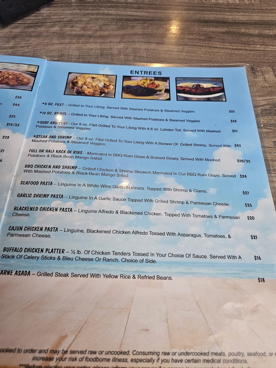 Menu Toucan's Lakefront-8